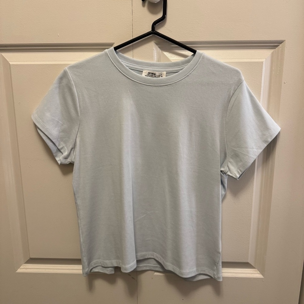 Cotton On 90S Baby Tee Soft Blue Crew Neck Tee NWT, Never Worn!